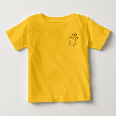 Yellow Pocket Parrot Baby T-Shirt