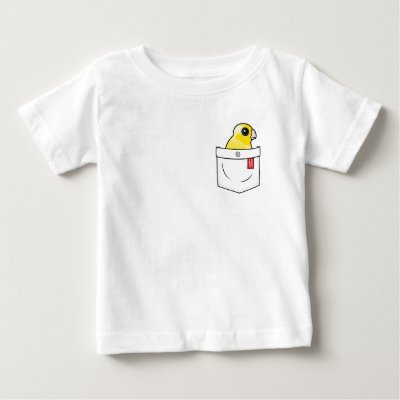 Yellow Pocket Parrot Baby T-Shirt