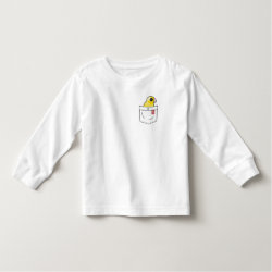 Yellow Pocket Parrot Toddler Long Sleeve T-Shirt