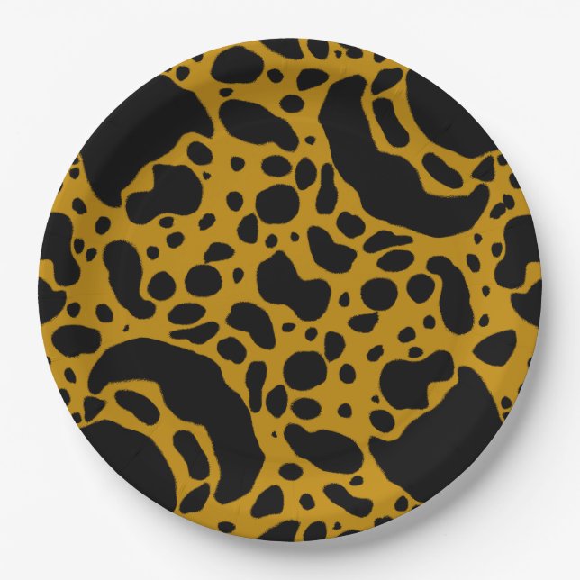 Yellow Poison Dart Frog Paper Plates (Front)