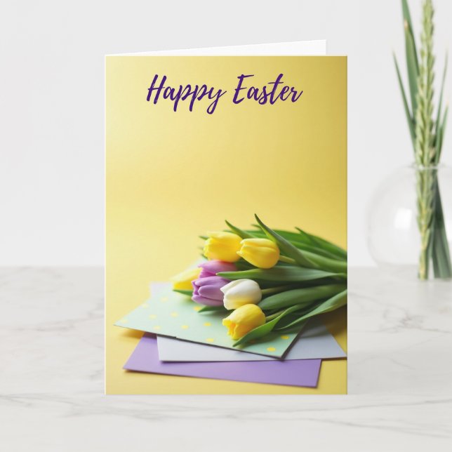 Yellow Polka Dot Celebration Card (Front)