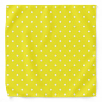 Yellow Polka Dot Design Bandana by greatgear at Zazzle