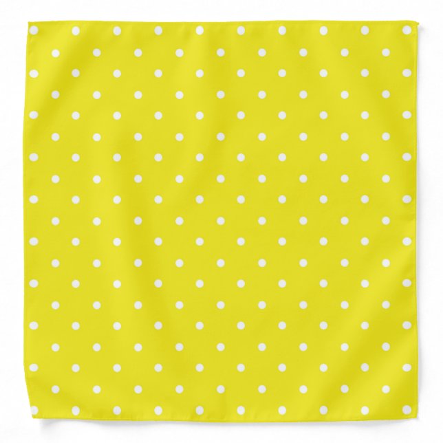 Yellow Polka Dot Design Bandana (Front)