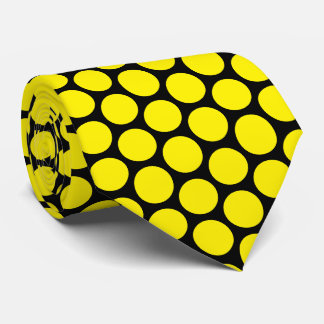 Yellow Polka Dot Design Neck Tie
