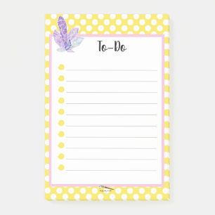 Yellow Polka Dot Diamond To-Do  Post-it Notes
