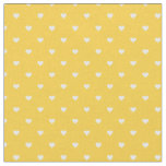 Yellow Polka Dot Hearts Fabric
