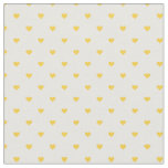 Yellow Polka Dot Hearts Fabric