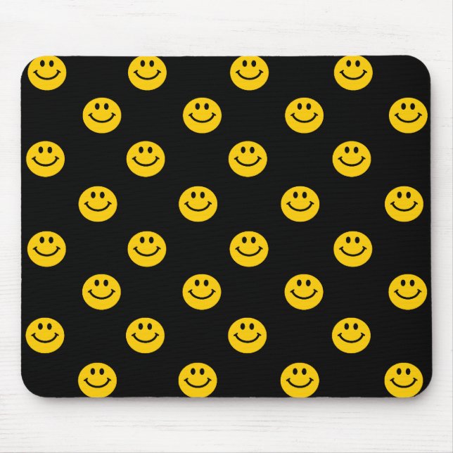 Yellow Polka Dot Pattern Mouse Pad (Front)