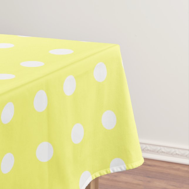Yellow Polka Dot Tablecloth (In Situ)