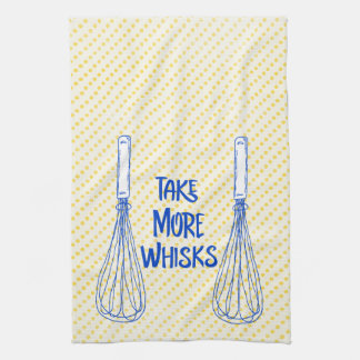 Yellow Polka Dot: Take More Whisks Kitchen Towel