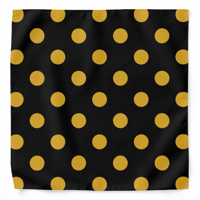 Yellow Polka Dots Bandana (Front)