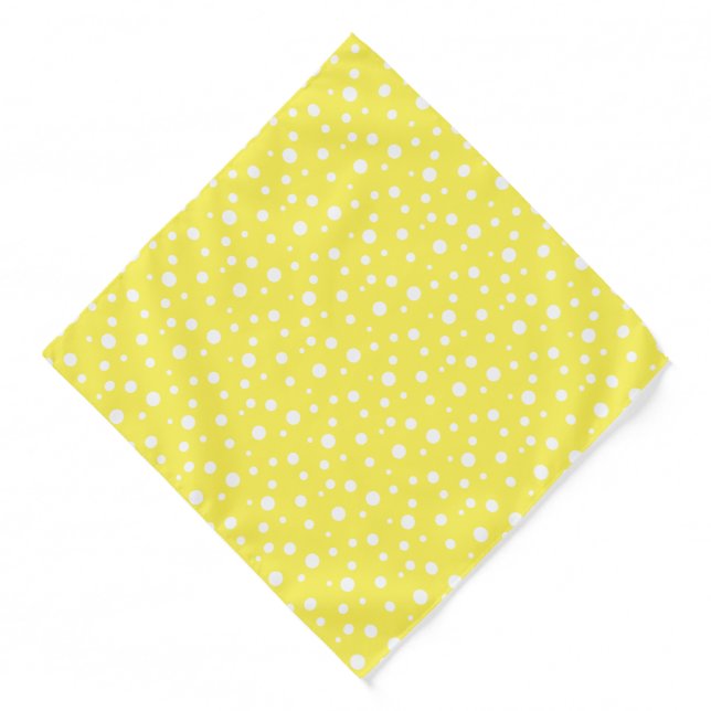 Yellow Polka Dots Bandana (Front)