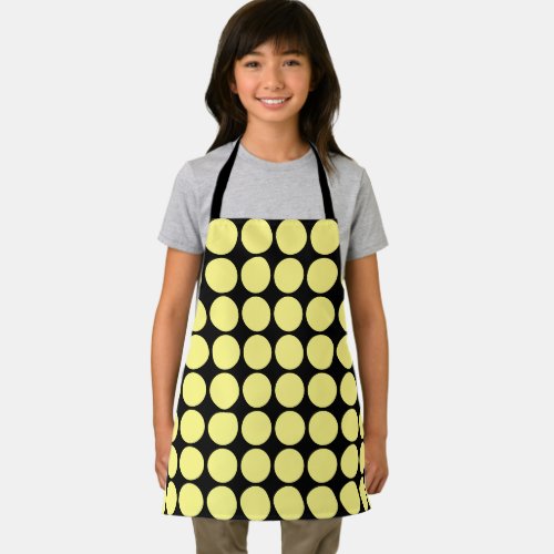 Yellow Polka Dots Black Bumblebee Patterns Gift Apron