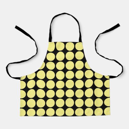 Yellow Polka Dots Black Bumblebee Patterns Gift Apron