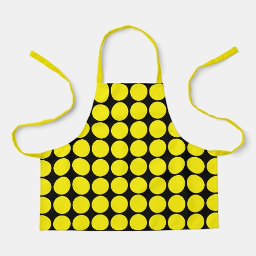 Yellow Polka Dots Black Bumblebee Patterns Pretty Apron