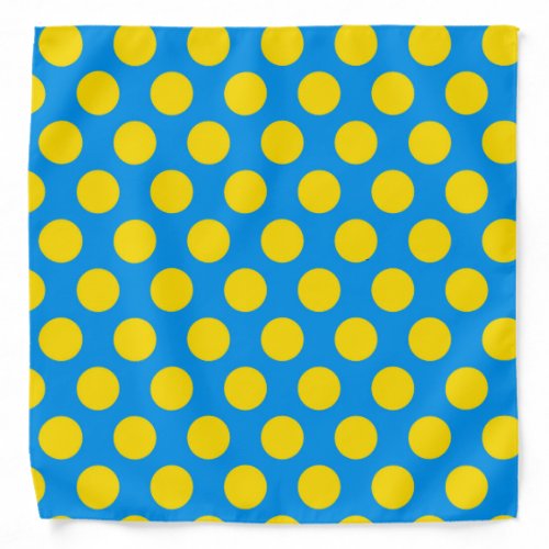 yellow polka dots blue bandana