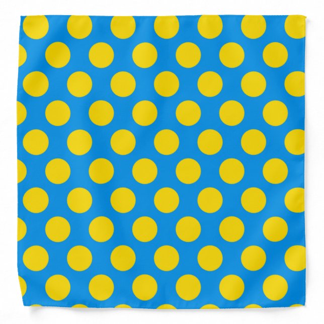 yellow polka dots blue bandana (Front)