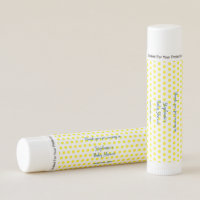 Yellow Polka Dots Blue White Baby Shower Favor Lip Balm