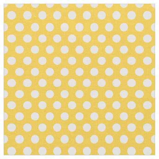 Yellow Polka Dots Fabric