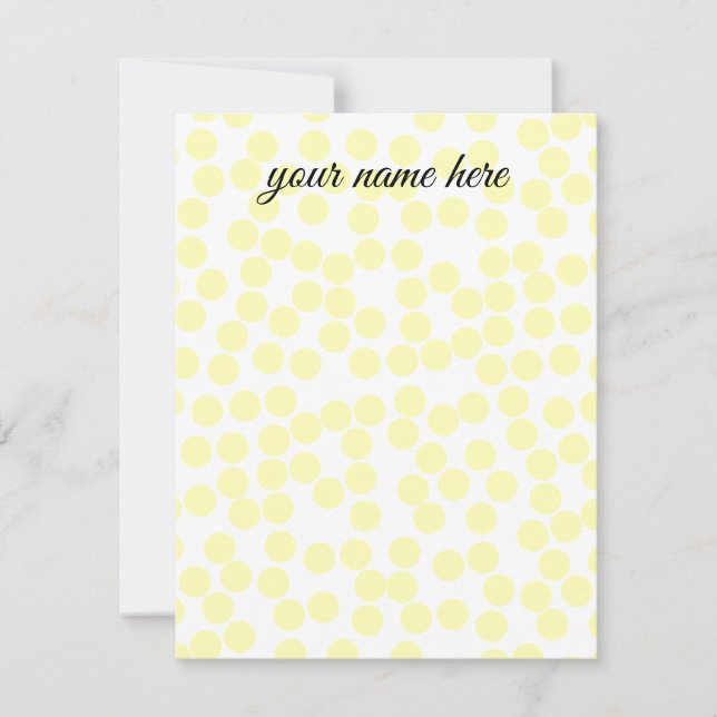 Yellow Polka Dots Notecards (Front)