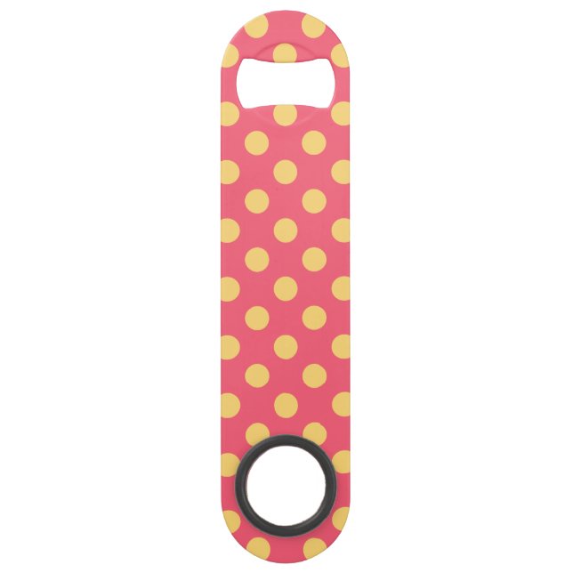 Yellow polka dots on coral bar key (Front)