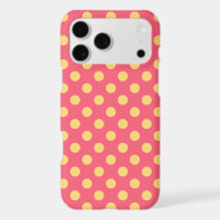 Yellow polka dots on coral