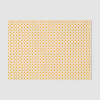Yellow Polka Dots On Cream Tissue Paper