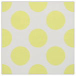 Yellow Polka Dots on White Fabric