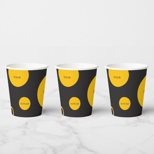 Yellow Polka Dots Paper cup (Multi)