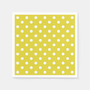 Yellow Polka Dots Pattern Dot Pattern Illustrator Napkins