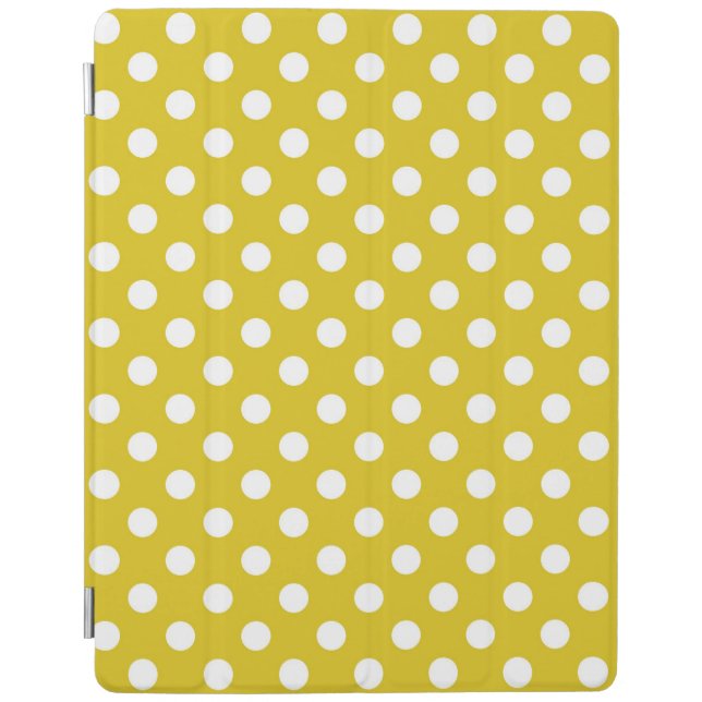 Yellow Polka Dots Pattern iPad Smart Cover (Front)
