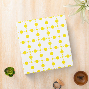 Yellow Polka Dots, Polka Dot Pattern, Dots, Dotted 3 Ring Binder