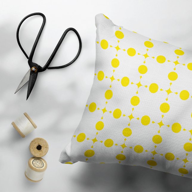 Yellow Polka Dots, Polka Dot Pattern, Dots, Dotted Accent Pillow (Creator Uploaded)