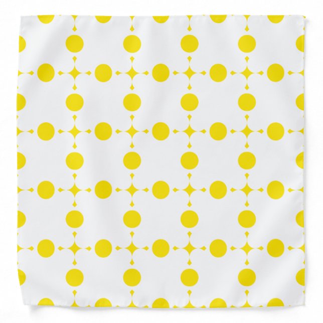 Yellow Polka Dots, Polka Dot Pattern, Dots, Dotted Bandana (Front)