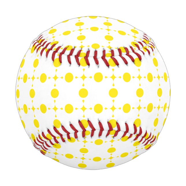 Yellow Polka Dots, Polka Dot Pattern, Dots, Dotted Baseball (Back)