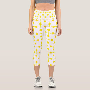 Yellow Polka Dots, Polka Dot Pattern, Dots, Dotted Capri Leggings