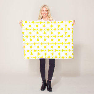 Yellow Polka Dots, Polka Dot Pattern, Dots, Dotted Fleece Blanket