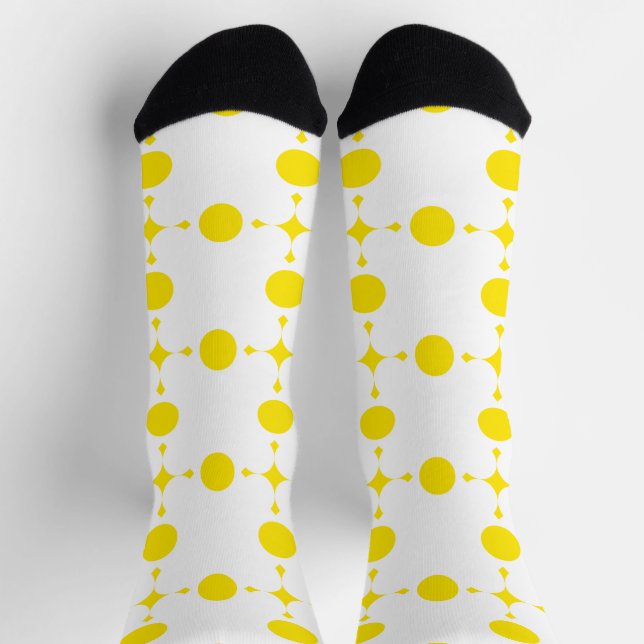 Yellow Polka Dots, Polka Dot Pattern, Dots, Dotted Socks (Top)