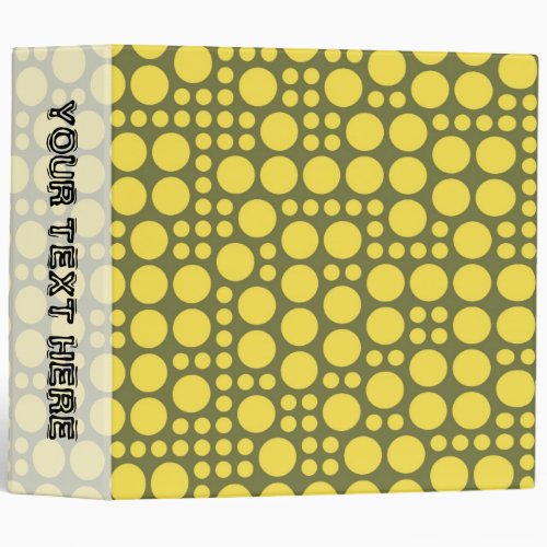 Yellow polka dots seamless graphic design binder