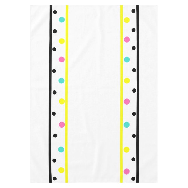 Yellow Polka Dots Tablecloth (Front)