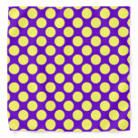 Yellow Polka Dots With Purple Background Bandana at Zazzle
