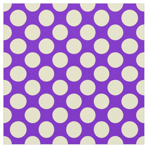 Yellow Polka Dots with Purple Background STaylor Fabric
