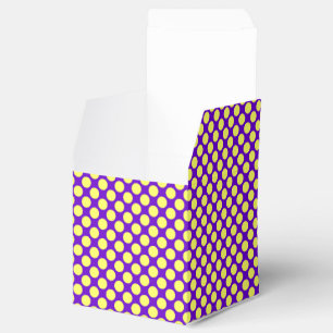Yellow Polka Dots with Purple Background STaylor Favor Boxes