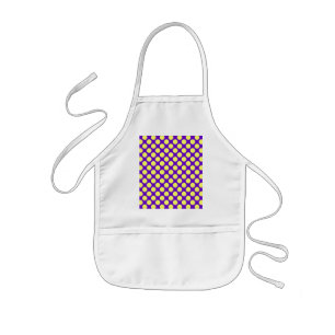 Yellow Polka Dots With Purple Background STaylor Kids' Apron