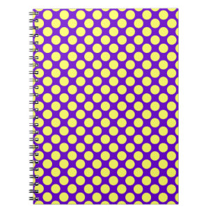 Yellow Polka Dots with Purple Background STaylor Notebook