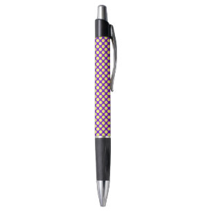 Yellow Polka Dots With Purple Background STaylor Pen