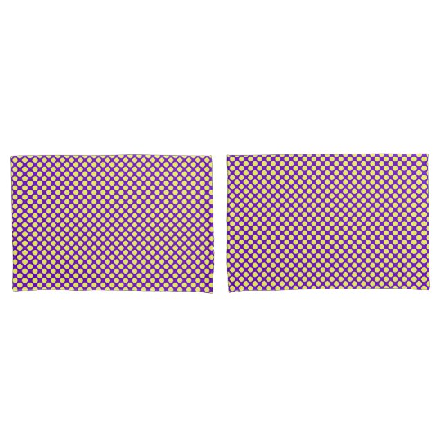 Yellow Polka Dots With Purple Background STaylor Pillowcase (Front-Set)
