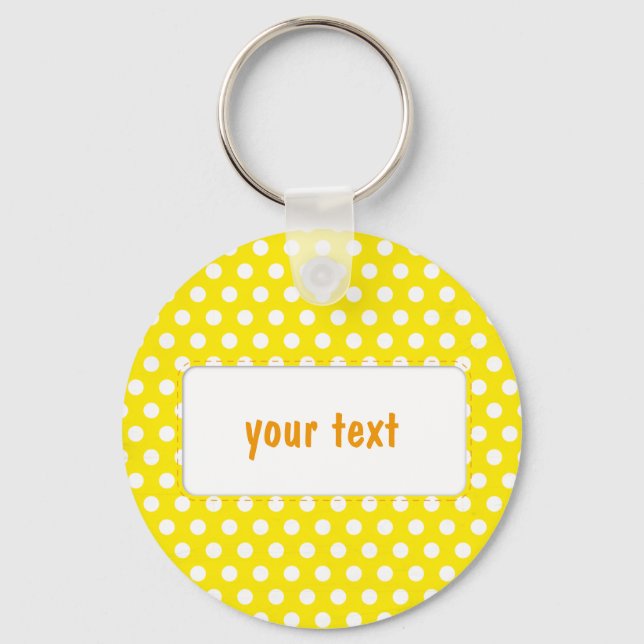 Yellow Polkadot Keychain (Front)
