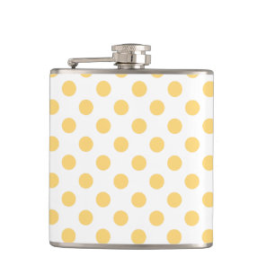 Yellow polkadots hip flask