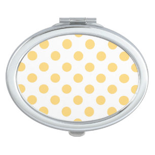 Yellow polkadots mirror for makeup